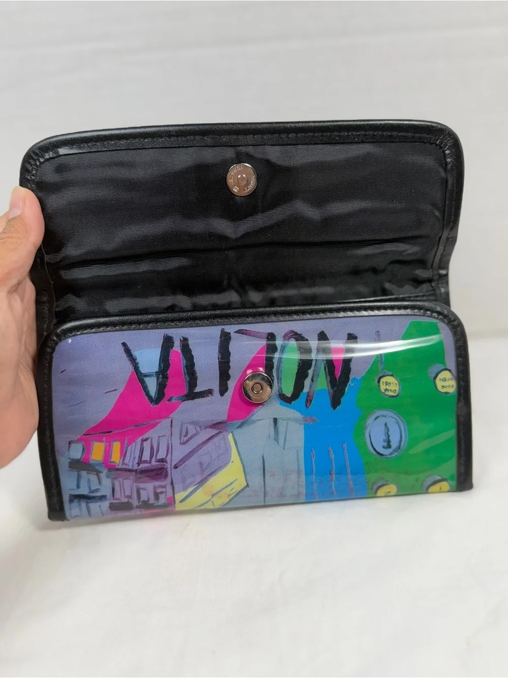 Vintage Nolita Colorful Graphic Clutch Wallet - Multicolor